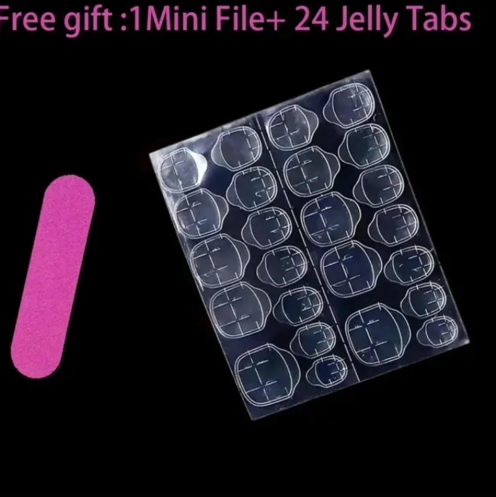 🔥3/$21 Hot Pink and black cartoon web design Press on False nails